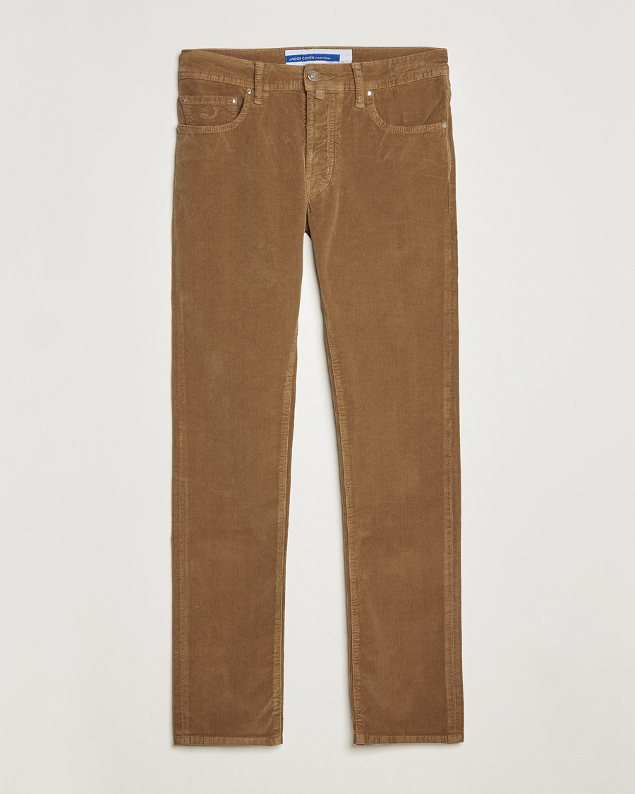 Men |  | Jacob Cohën | Bard 5-Pocket Corduroy Trousers Beige