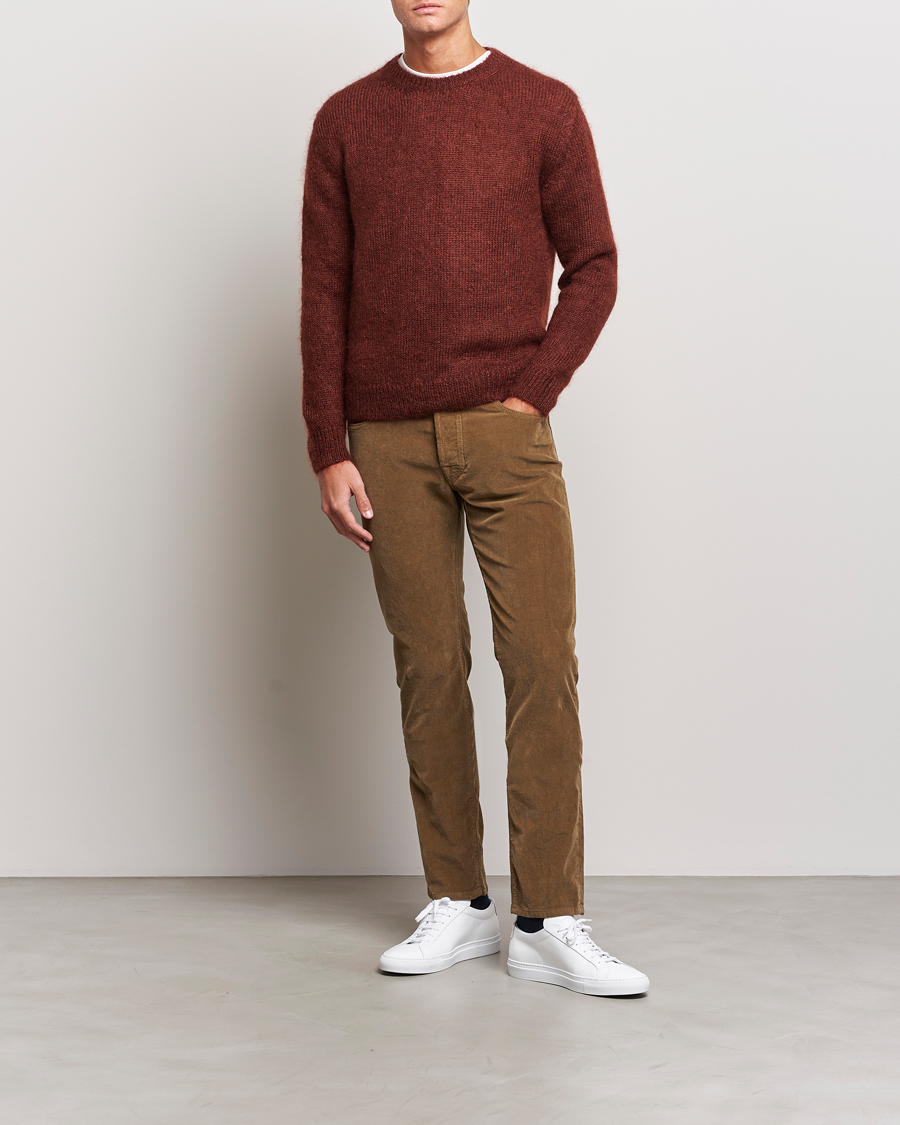 Men | Trousers | Jacob Cohën | Bard 5-Pocket Corduroy Trousers Olive