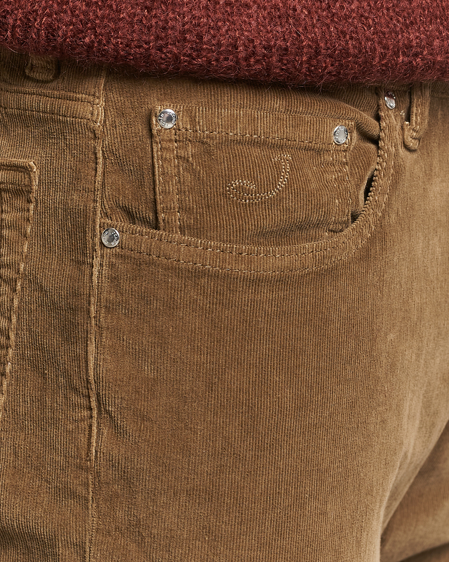 Men | Trousers | Jacob Cohën | Bard 5-Pocket Corduroy Trousers Olive