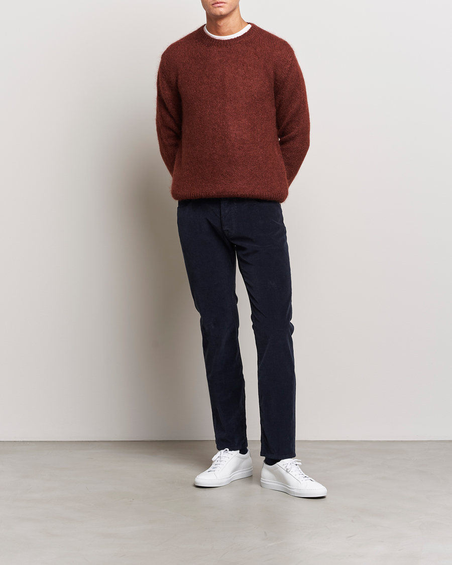 Men | Trousers | Jacob Cohën | Bard 5-Pocket Corduroy Trousers Navy