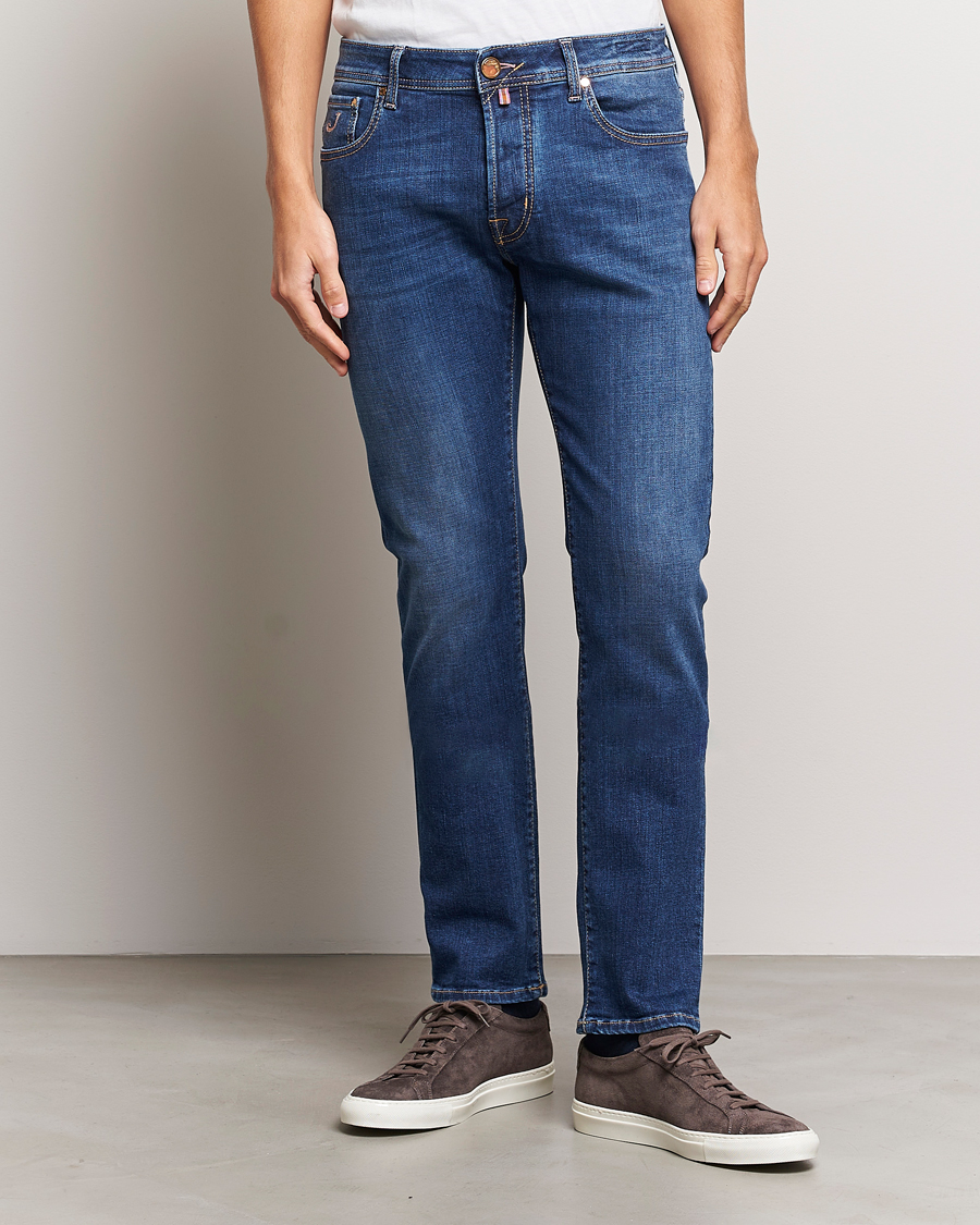 Men | Jacob Cohën | Jacob Cohën | Bard Rome Slim Fit Stretch Jeans Mid Blue