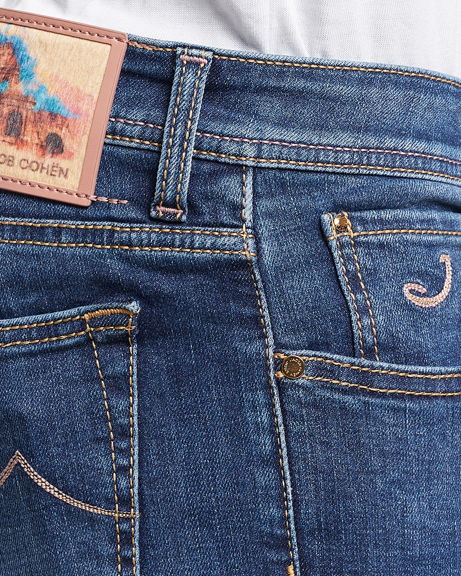 Men | Jeans | Jacob Cohën | Bard Rome Slim Fit Stretch Jeans Mid Blue