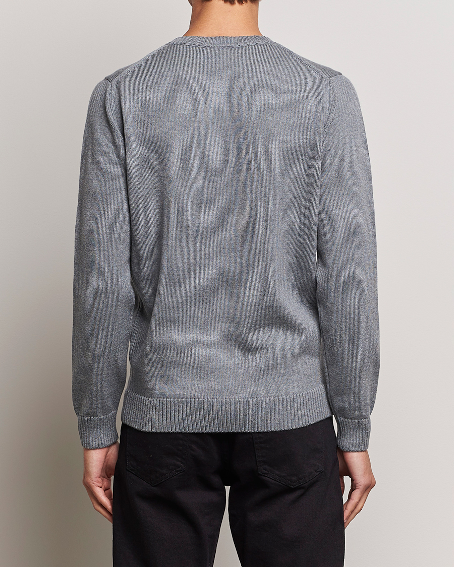 Men | Sweaters & Knitwear | Stenströms | Chunky Merino Crew Neck Grey