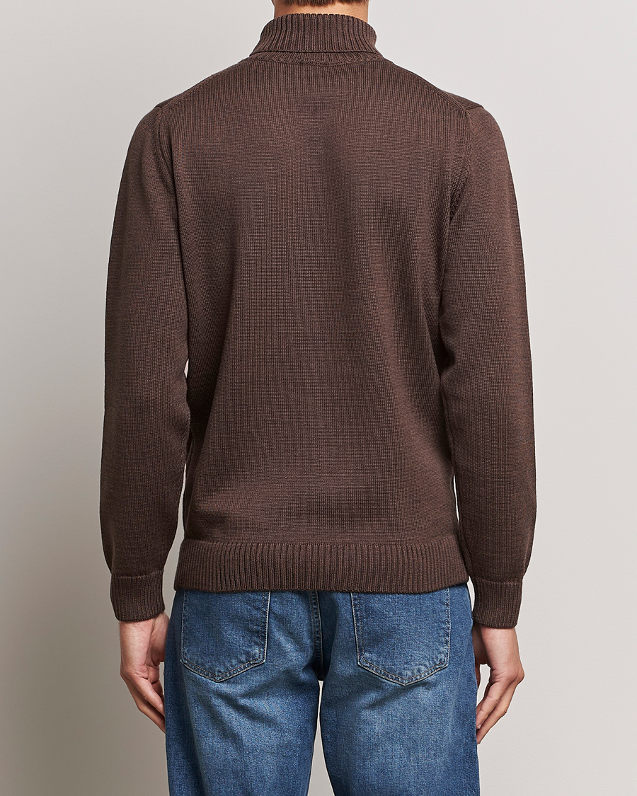 Men | Sweaters & Knitwear | Stenströms | Chunky Merino Rollneck Brown