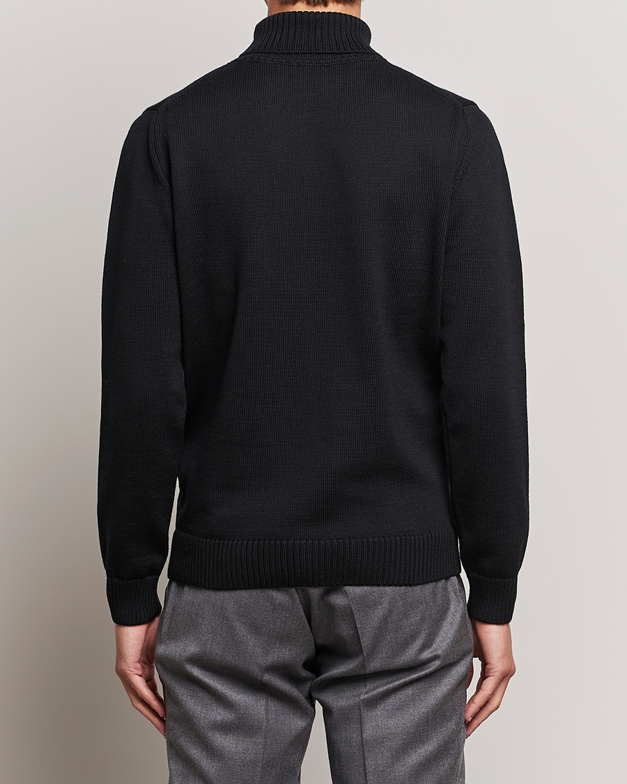 Men | Sweaters & Knitwear | Stenströms | Chunky Merino Rollneck Black