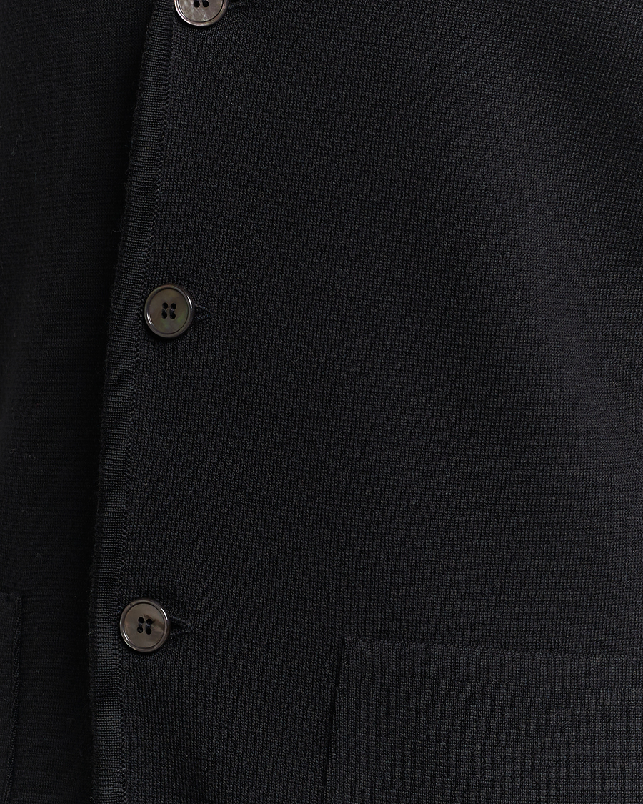 Men | Blazers | Stenströms | Milano Knitted Merino Blazer Black