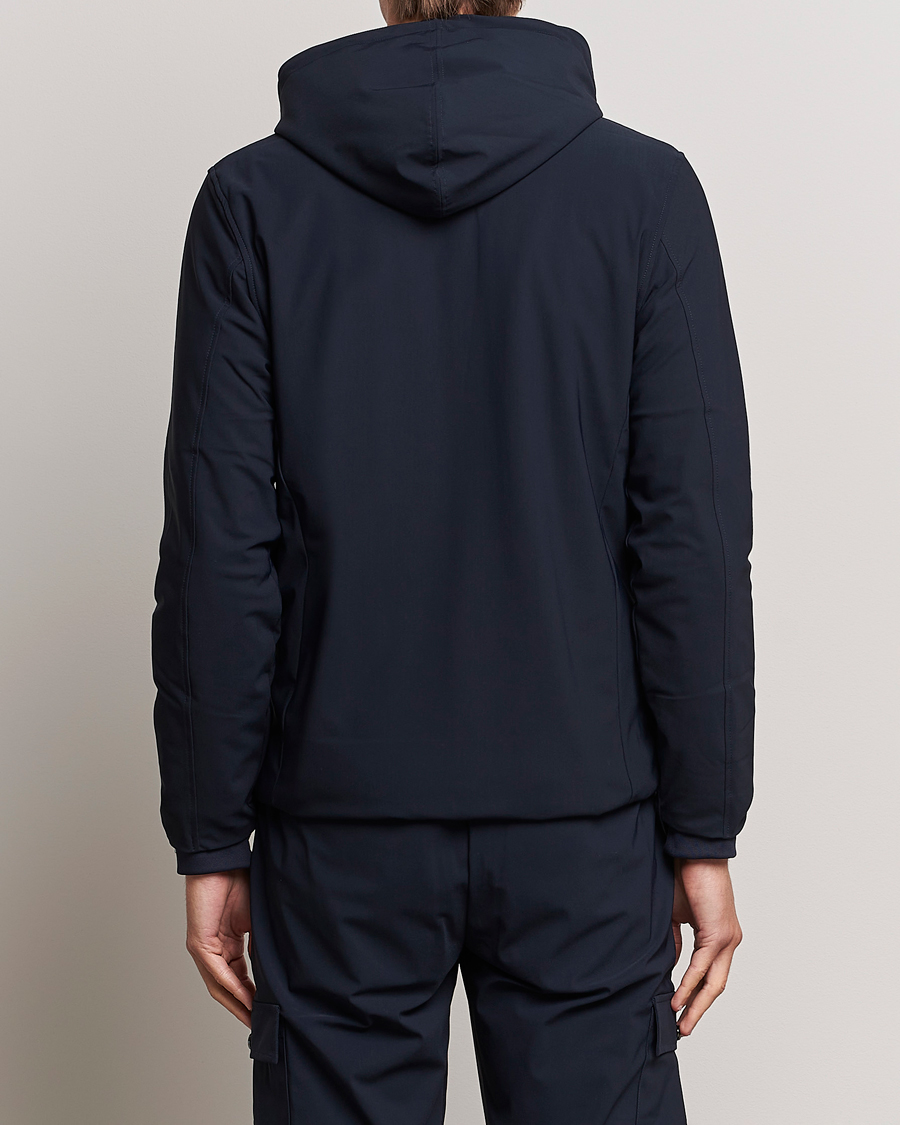 Men | Coats & Jackets | Stenströms | Active Jersey Leisure Hood Jacket Navy
