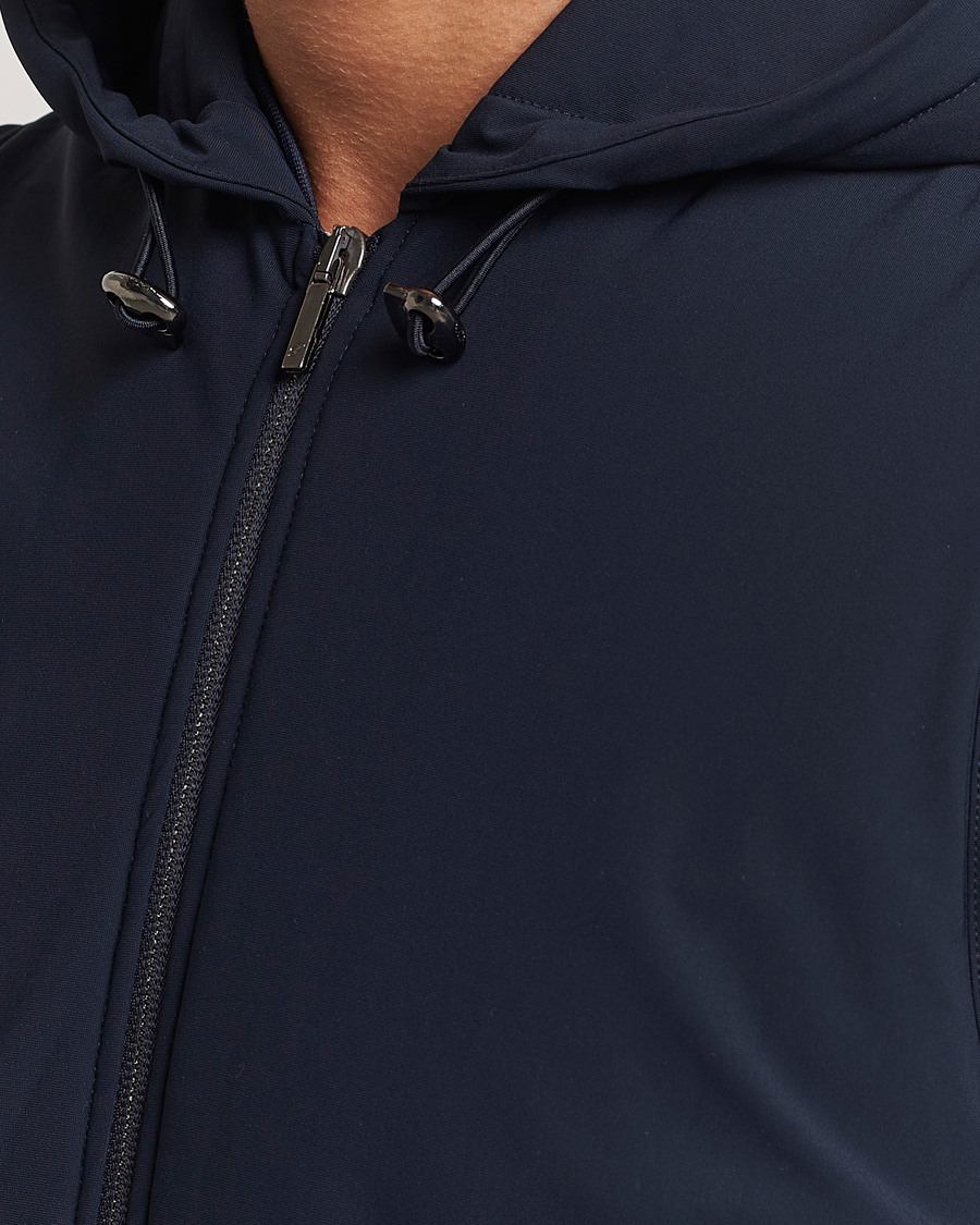 Men | Coats & Jackets | Stenströms | Active Jersey Leisure Hood Vest Navy
