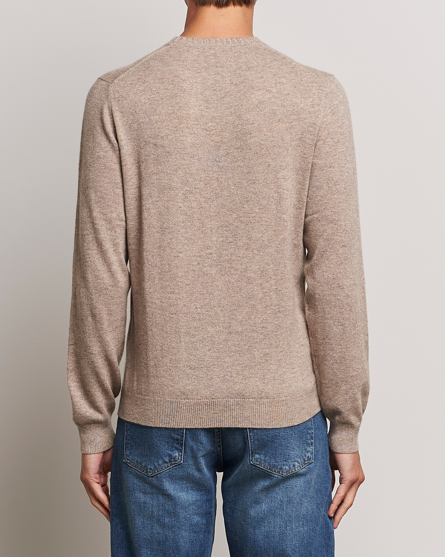 Men | Sweaters & Knitwear | Stenströms | Cashmere Crewneck Beige