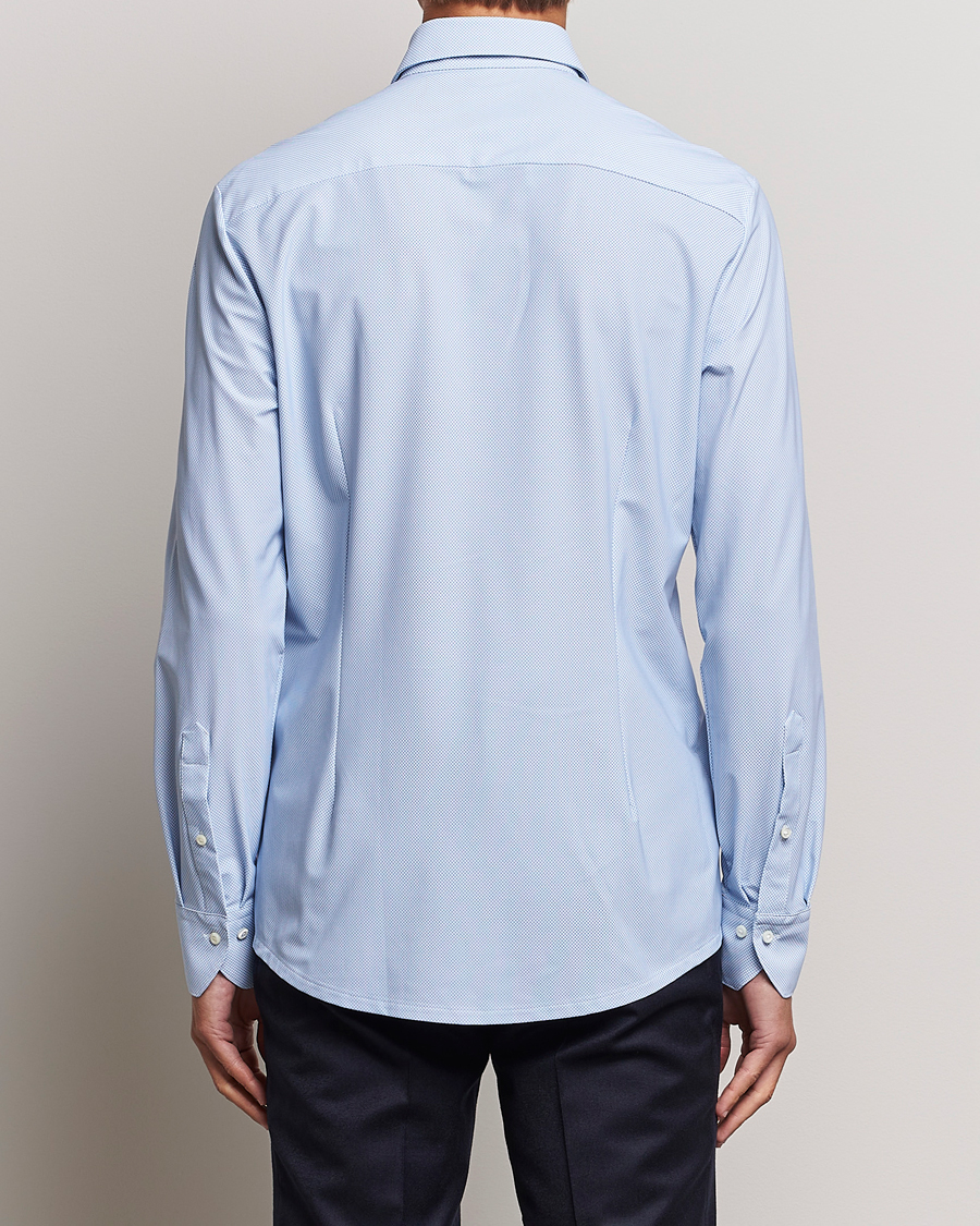 Men | Shirts | Stenströms | Slimline 4-Way Stretch Cut Away Shirt Light Blue