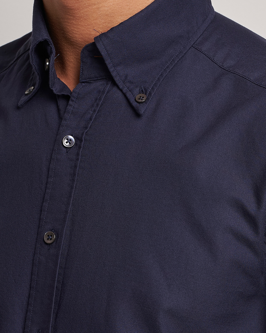 Men | Shirts | Stenströms | Slimline Oxford Shirt Navy