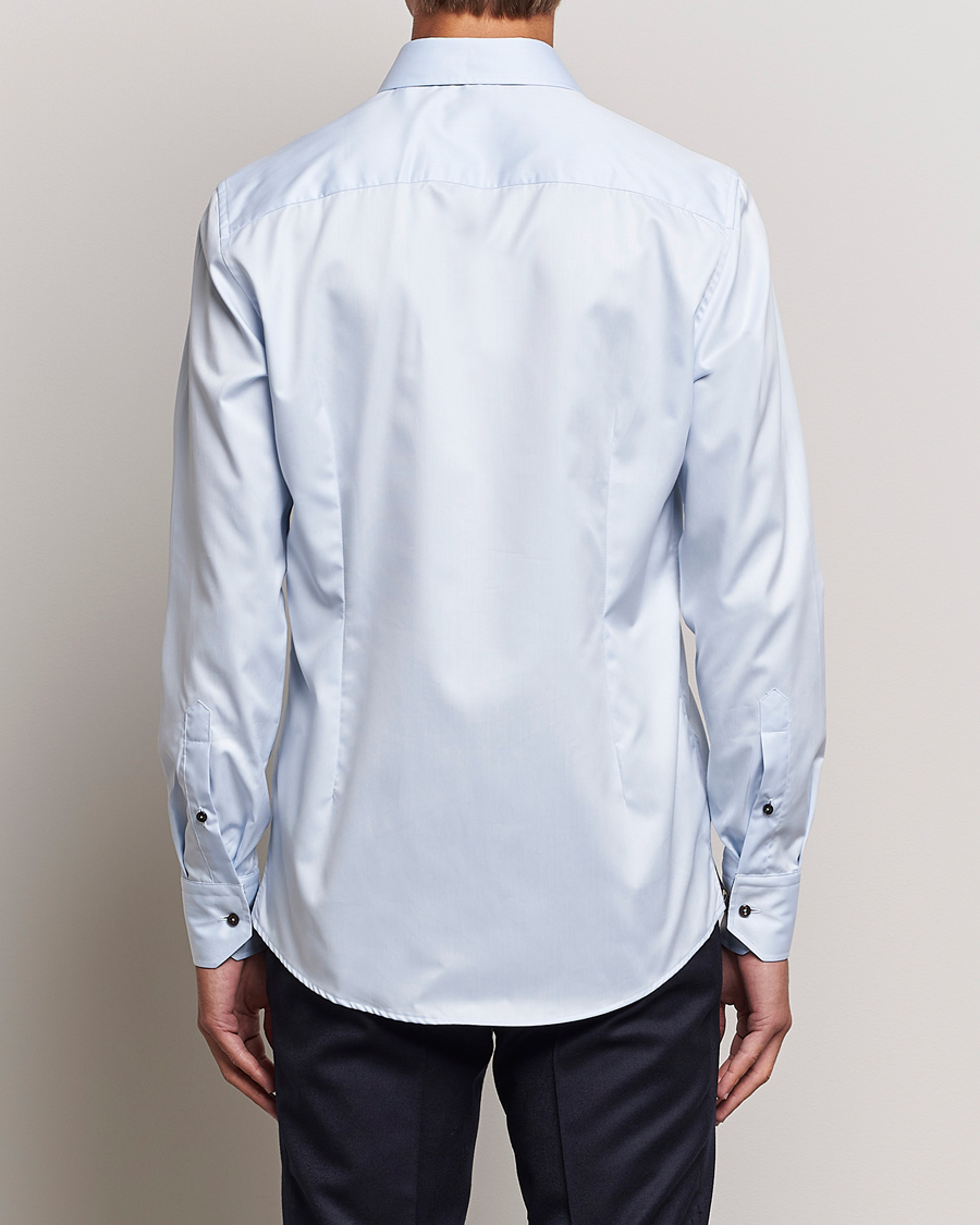 Men | Shirts | Stenströms | Slimline Contrast Cut Away Shirt Light Blue