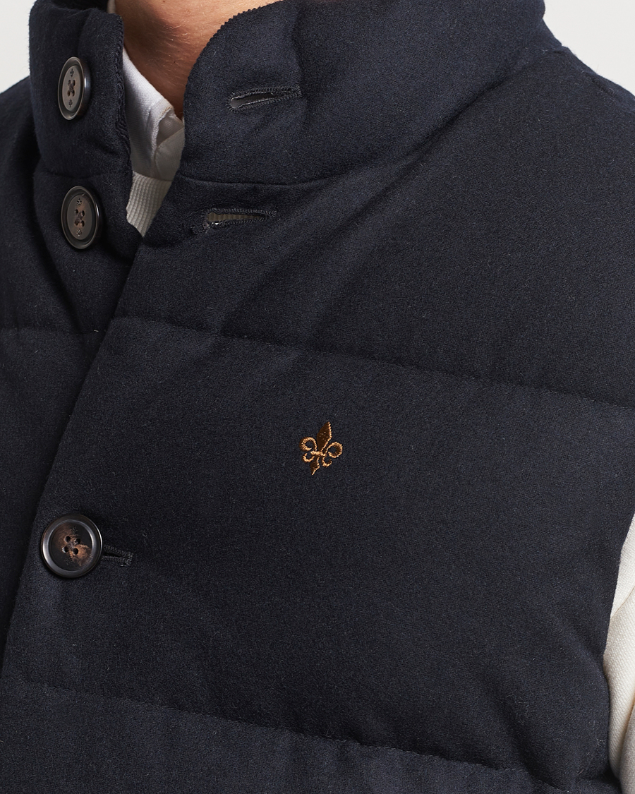 Men | Coats & Jackets | Morris | Alston Wool Flanell Vest Blue
