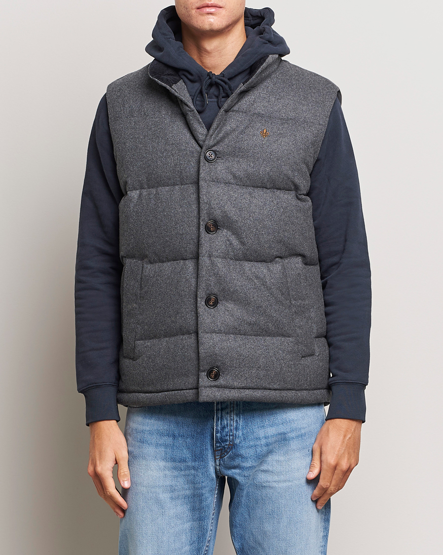 Men | Coats & Jackets | Morris | Alston Wool Flanell Vest Grey