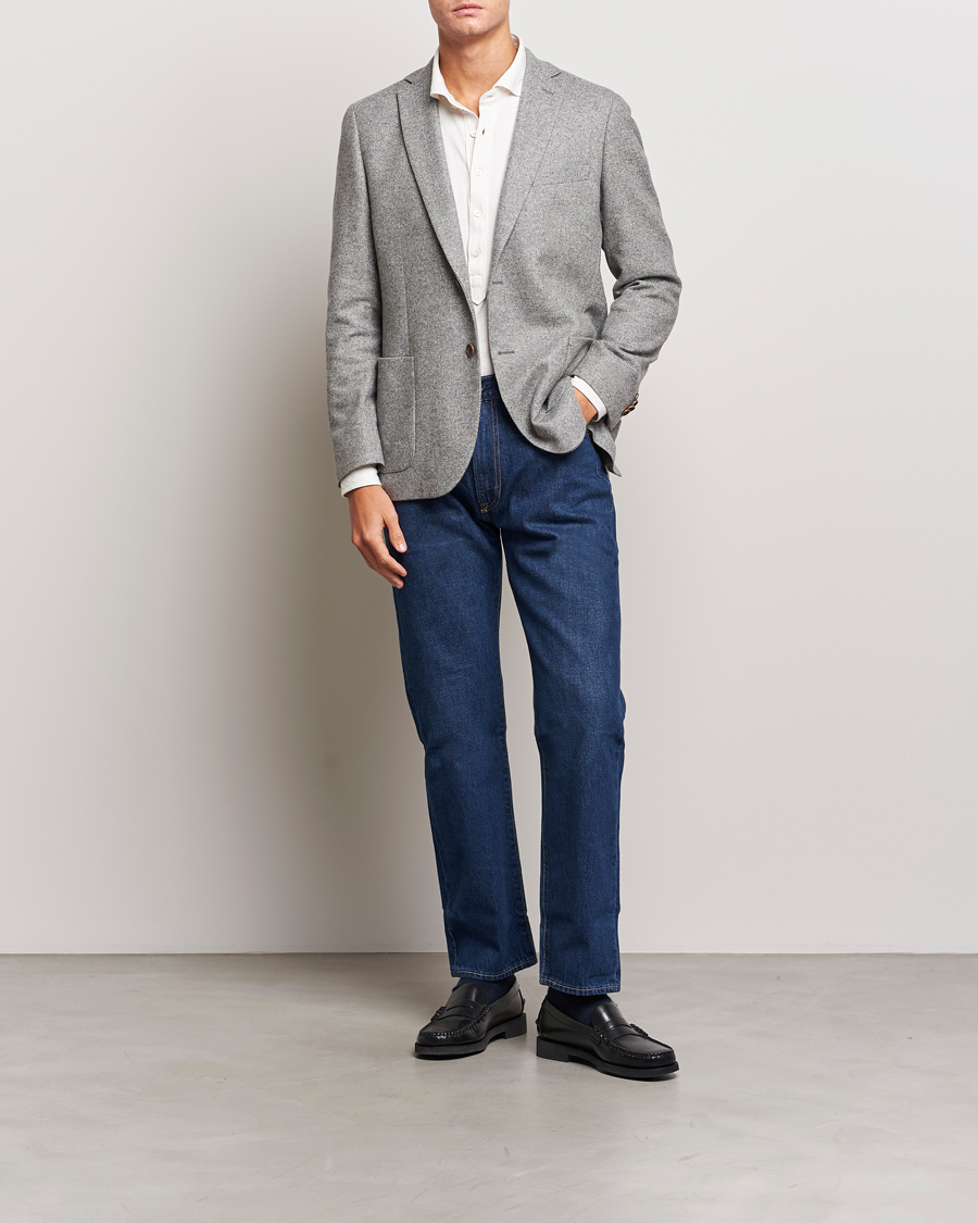 Men | Blazers | Morris | Archie Herringbone Blazer Grey