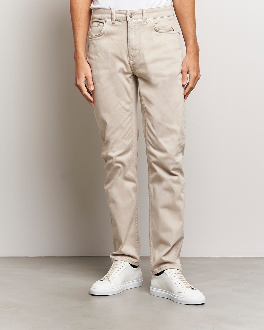 Men | Casual Trousers | Morris | James Brushed 5-Pocket Pant Khaki
