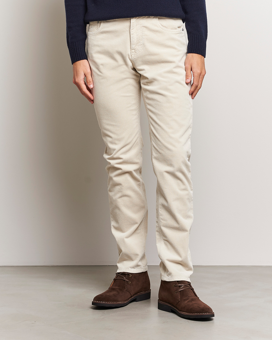 Men | Clothing | Morris | James Corduroy 5-Pocket Pant Off White