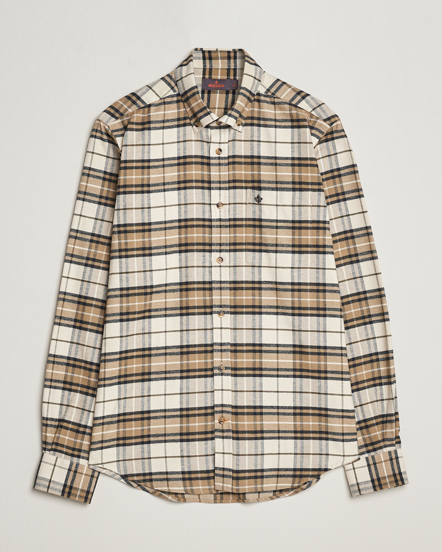 Men | Flannel Shirts | Morris | Flanell Big Check Shirt Off White