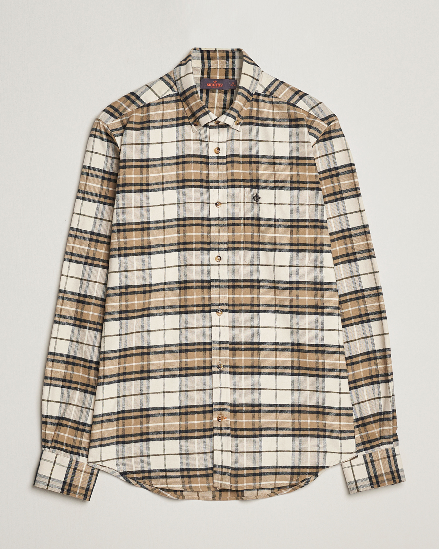 Men | Shirts | Morris | Flanell Big Check Shirt Off White