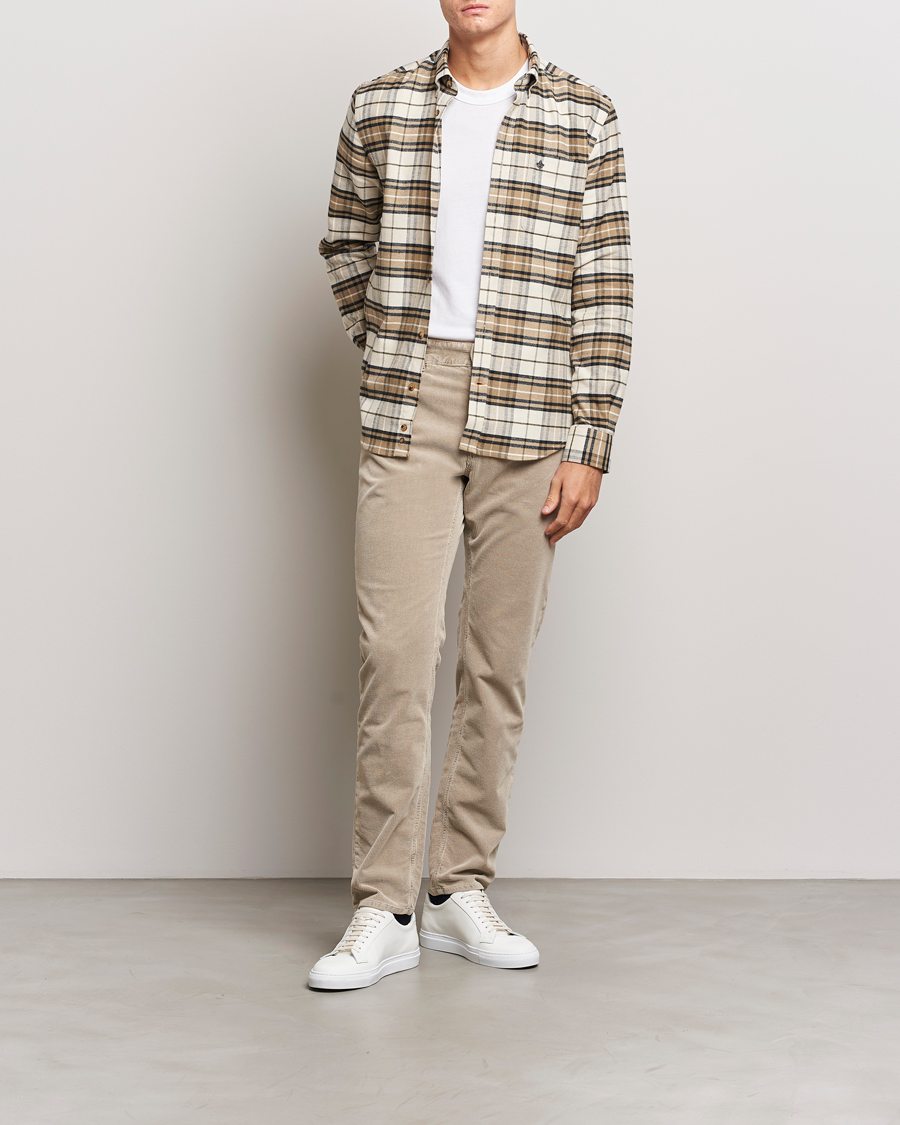 Men | Shirts | Morris | Flanell Big Check Shirt Off White