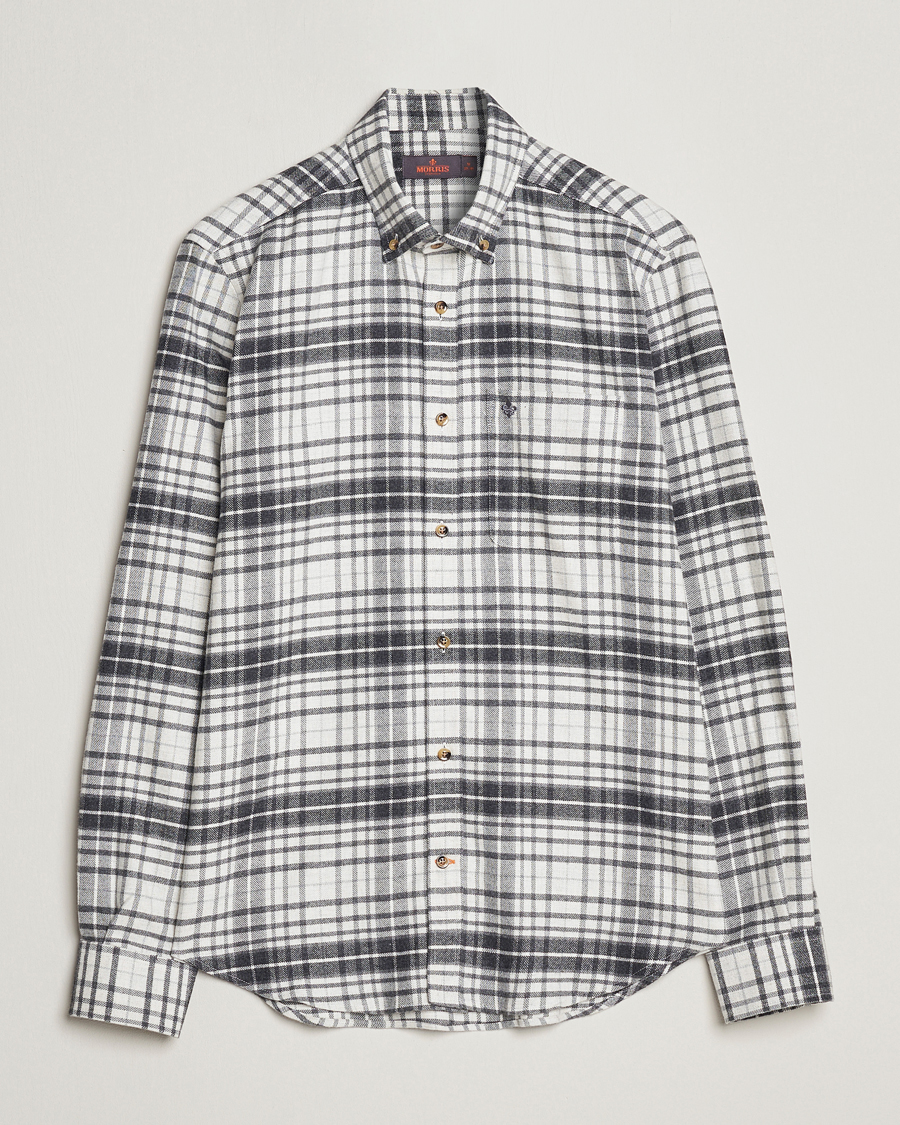 Men | Shirts | Morris | Flanell Big Check Shirt Grey