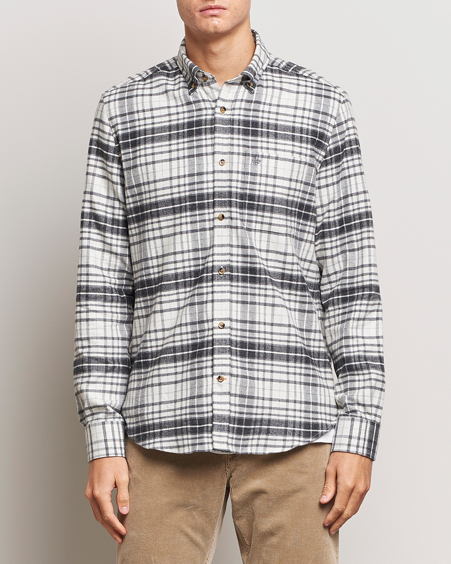 Men | Flannel Shirts | Morris | Flanell Big Check Shirt Grey