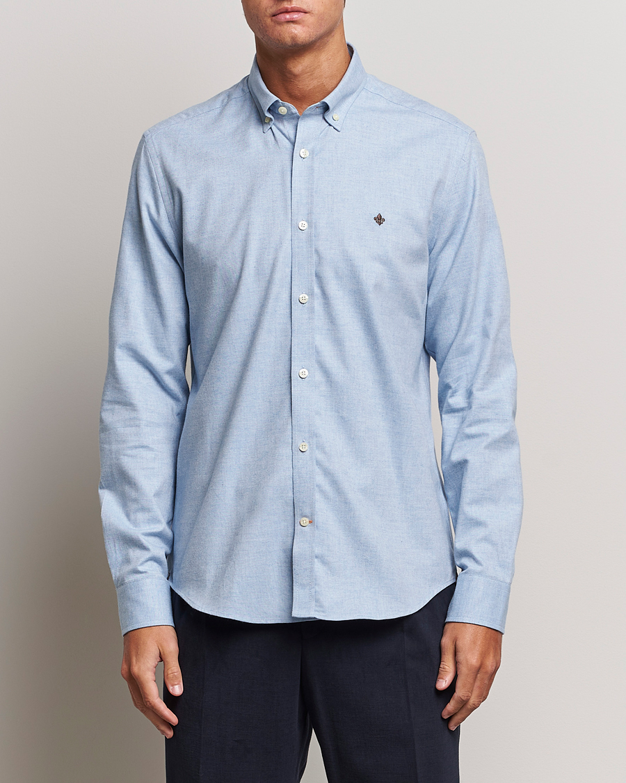 Men | Flannel Shirts | Morris | Watts Flanell Shirt Light Blue