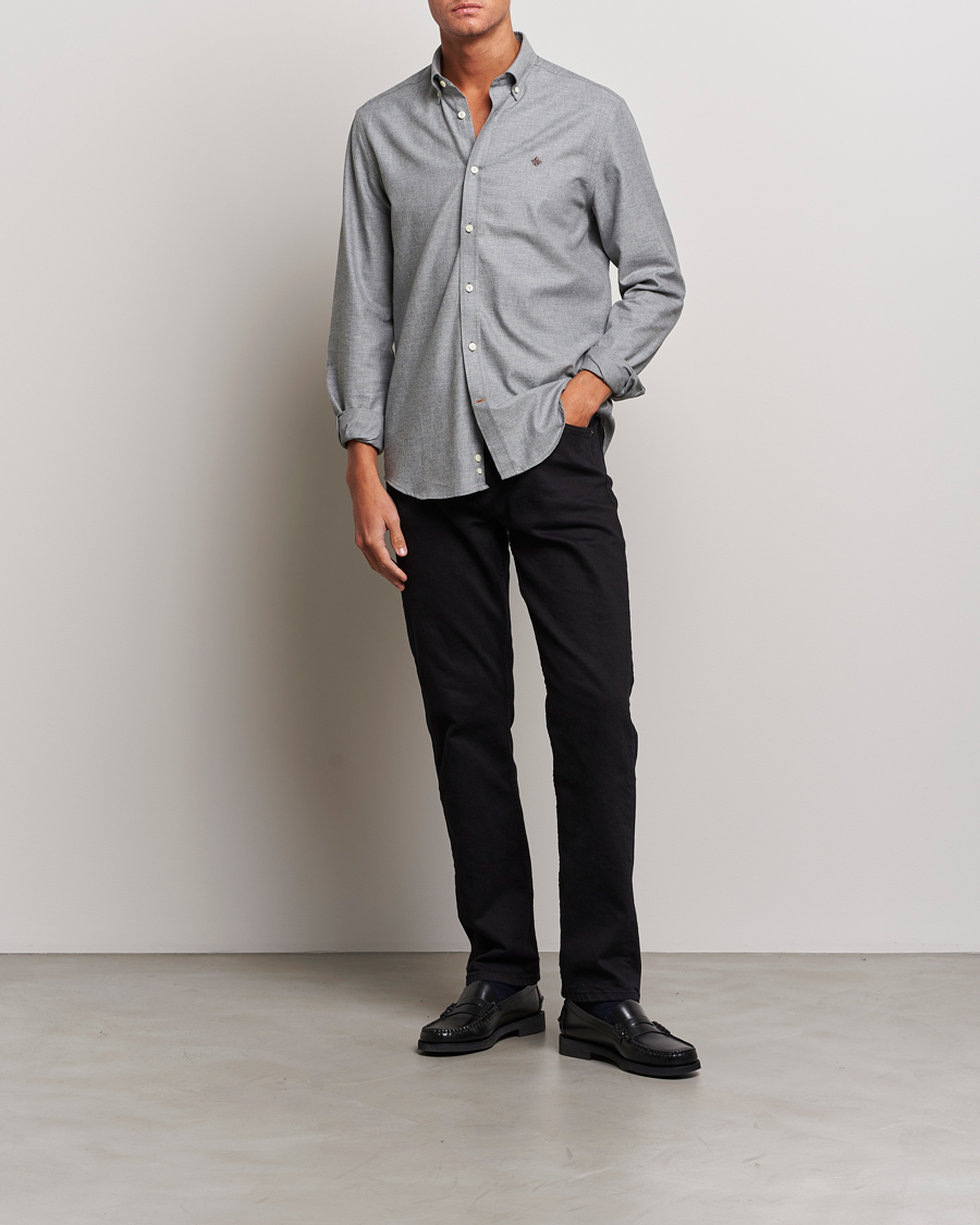 Men | Shirts | Morris | Watts Flanell Shirt Light Grey