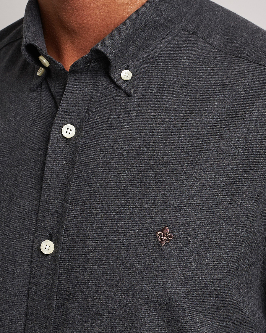Men | Shirts | Morris | Watts Flanell Shirt Dark Grey