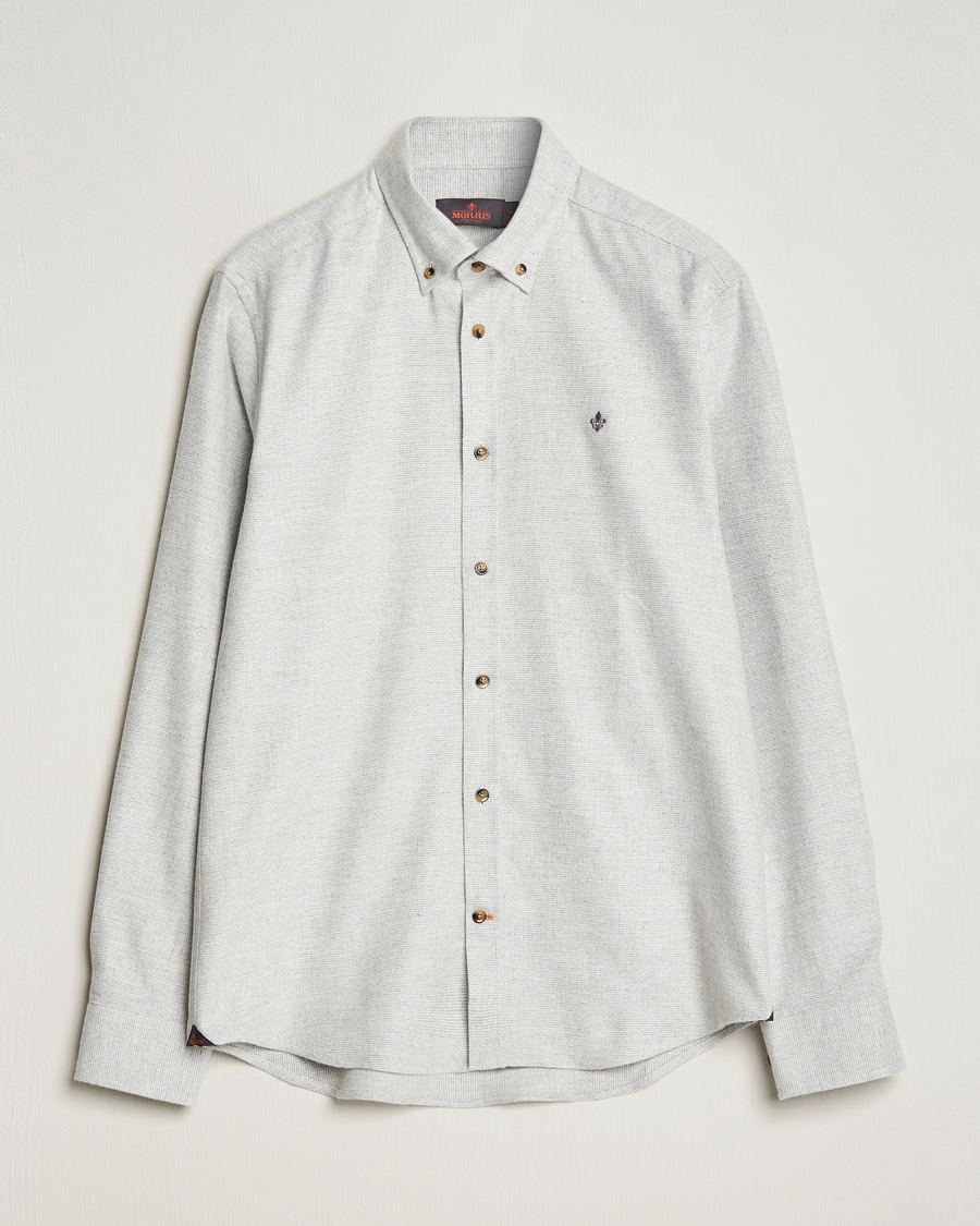 Men | Flannel Shirts | Morris | Flanell Check Shirt Grey