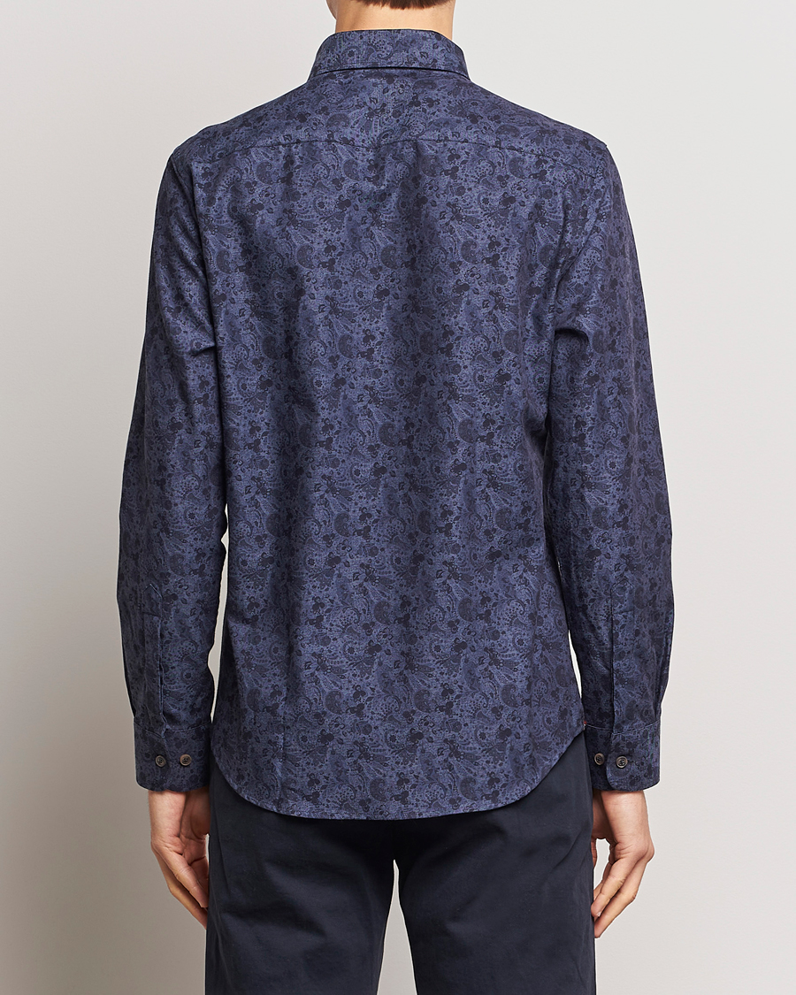 Men | Shirts | Morris | Printed Flower Shirt Navy
