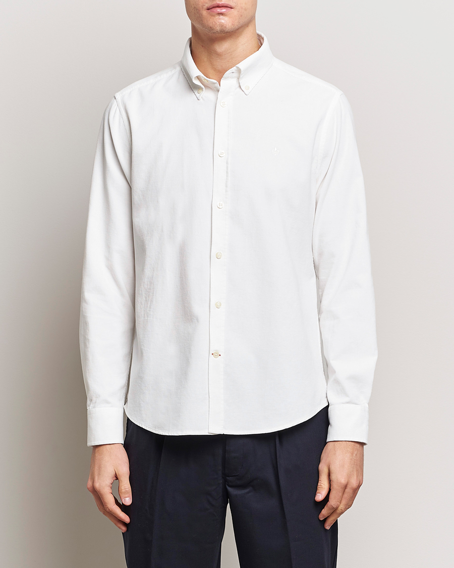 Men | Corduroy Shirts | Morris | Douglas Corduroy Shirt Off White