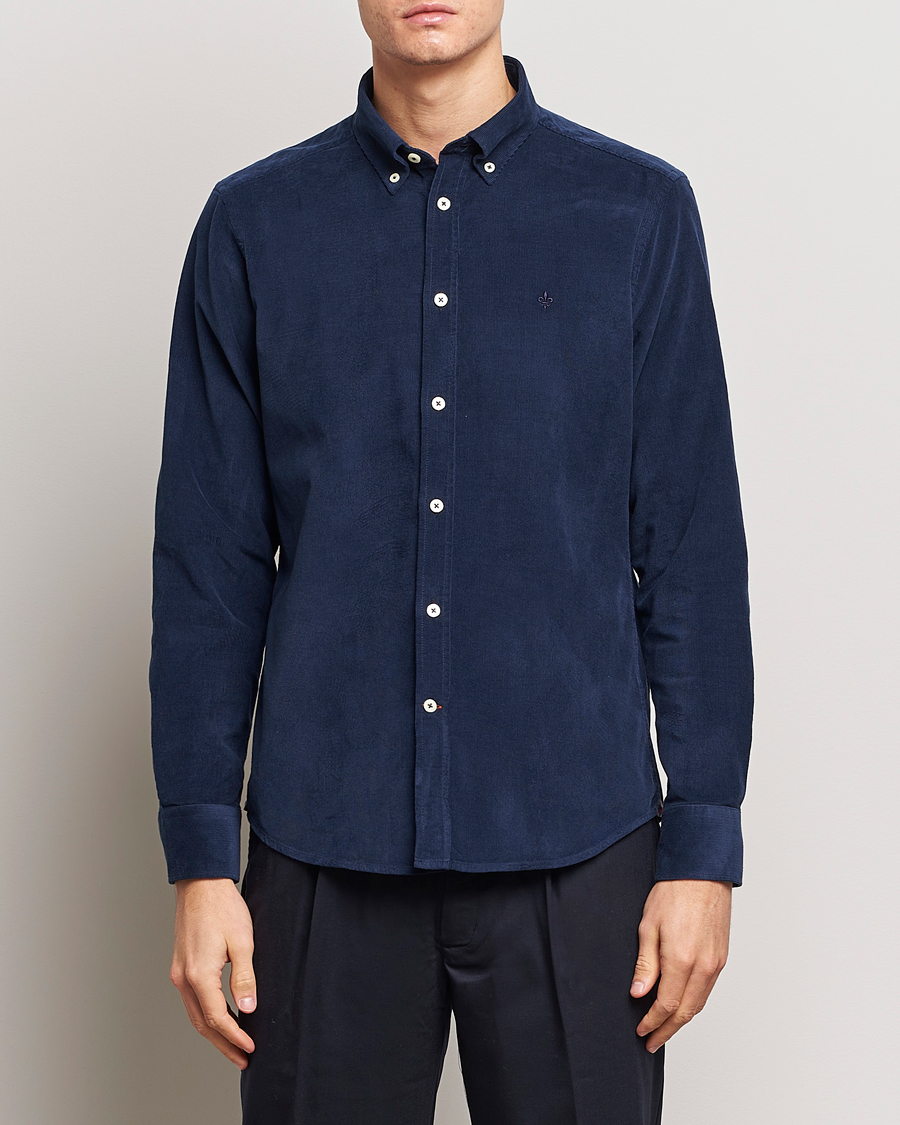 Men | Shirts | Morris | Douglas Corduroy Shirt Blue