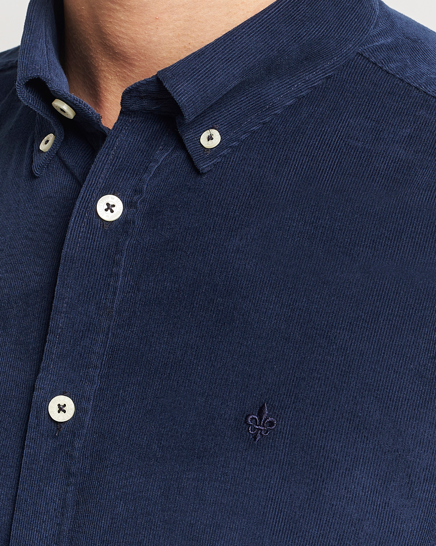 Men | Shirts | Morris | Douglas Corduroy Shirt Blue