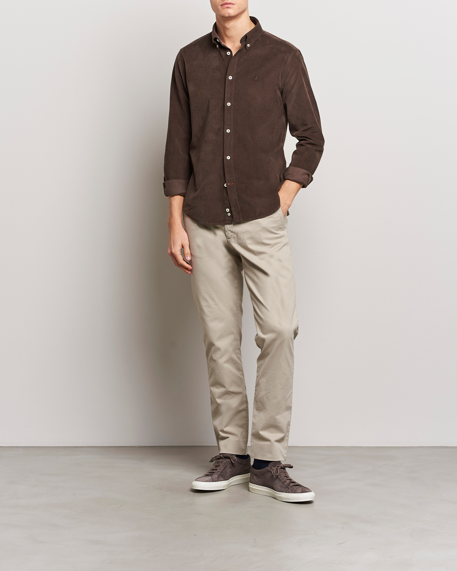 Men | Shirts | Morris | Douglas Corduroy Shirt Brown