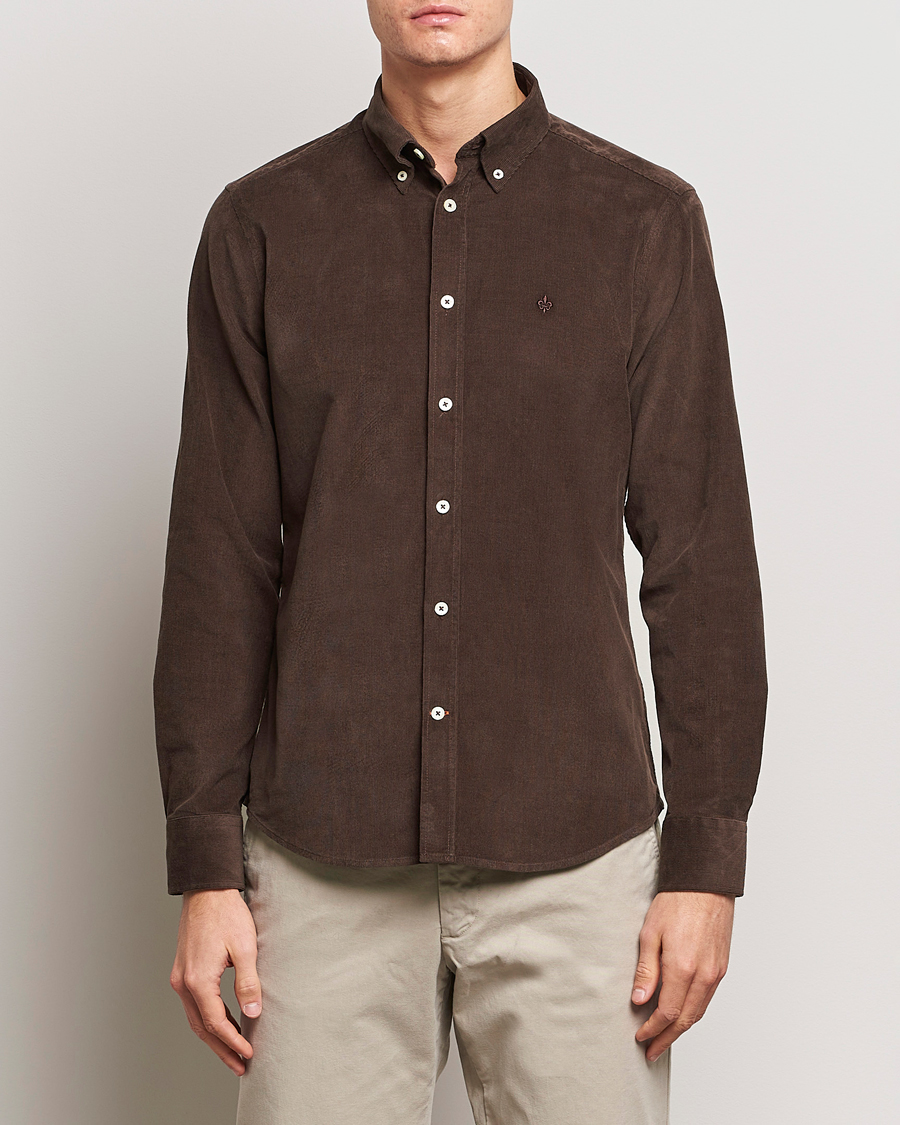 Men | Corduroy Shirts | Morris | Douglas Corduroy Shirt Brown