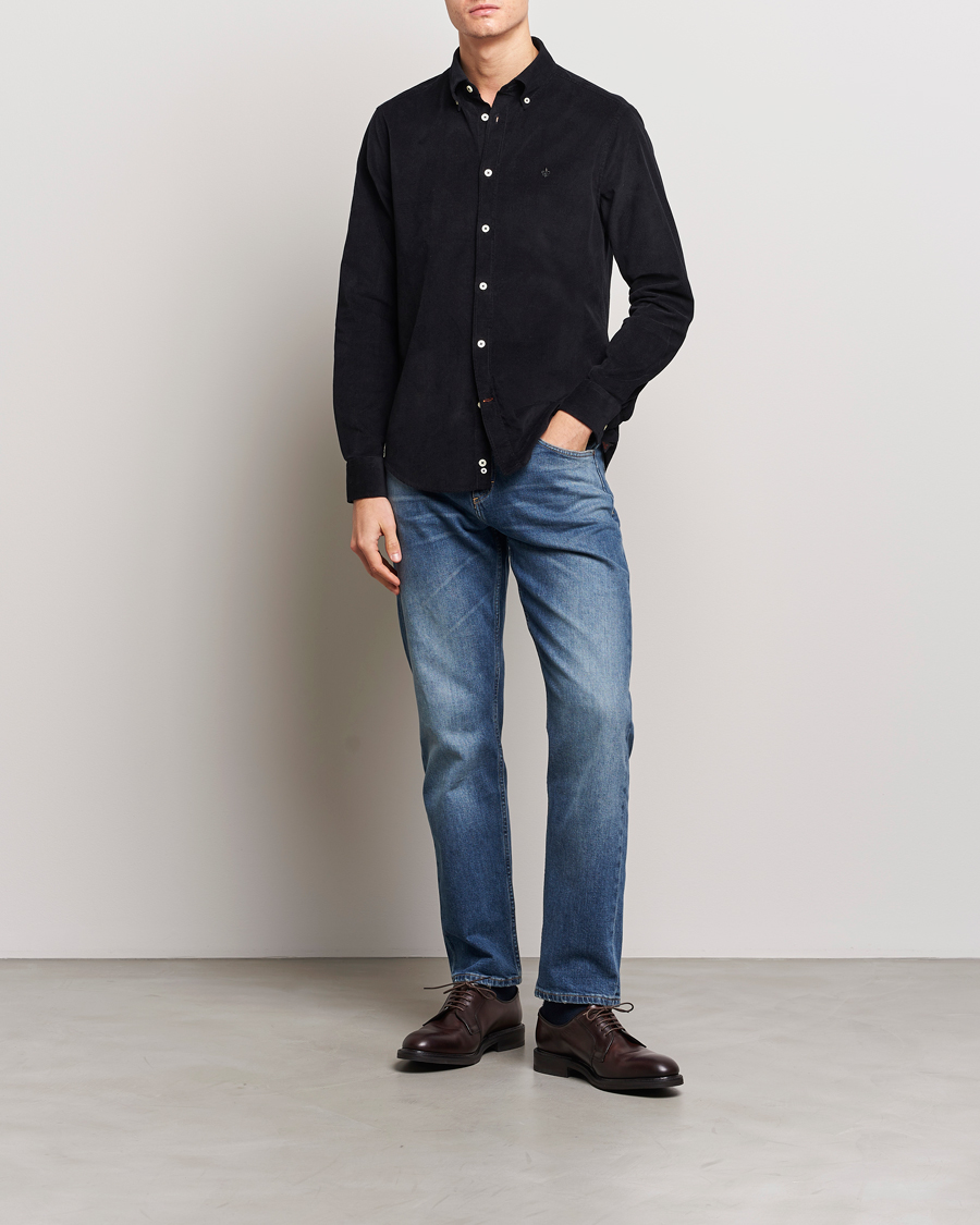 Men | Shirts | Morris | Douglas Corduroy Shirt Black