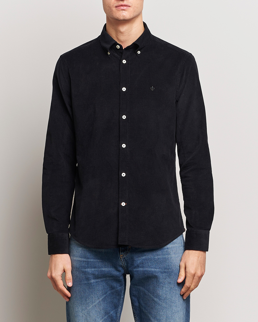 Men | Shirts | Morris | Douglas Corduroy Shirt Black