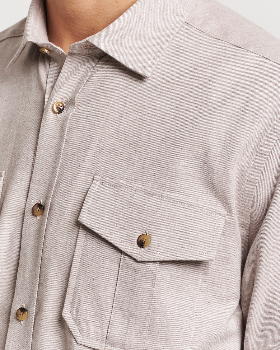 Men | Shirts | Morris | Weights Flanell Shirt Khaki