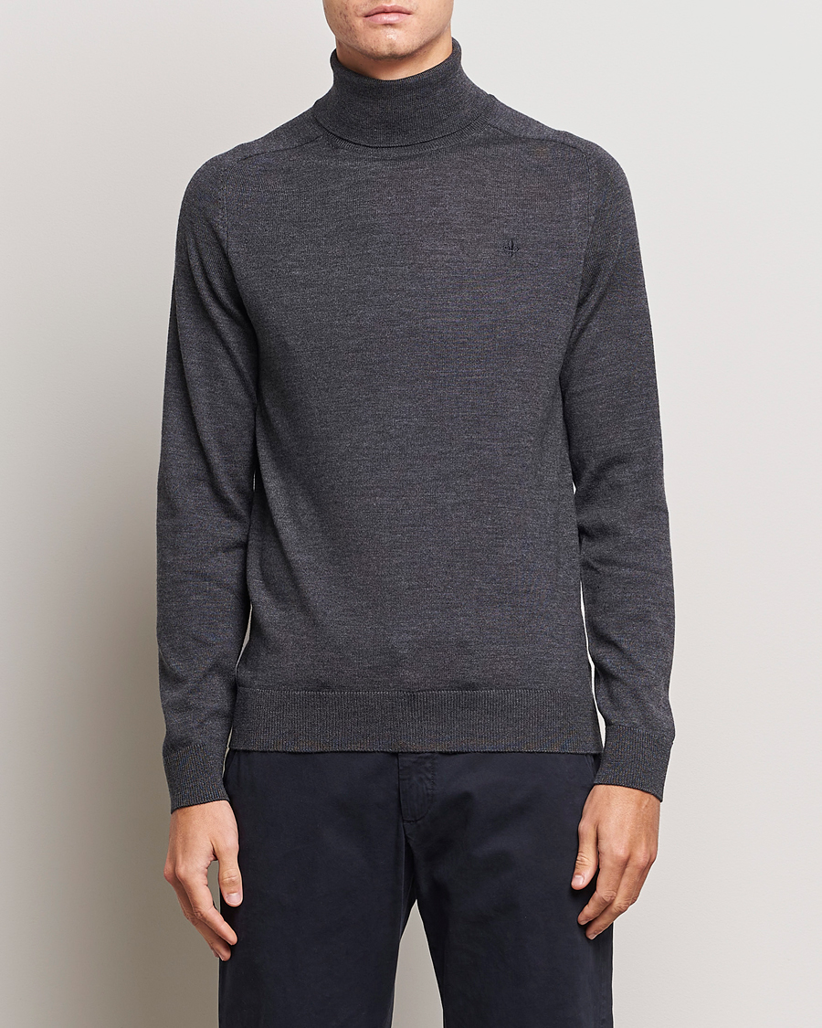 Men | Sweaters & Knitwear | Morris | Merino Rollneck Grey Melange