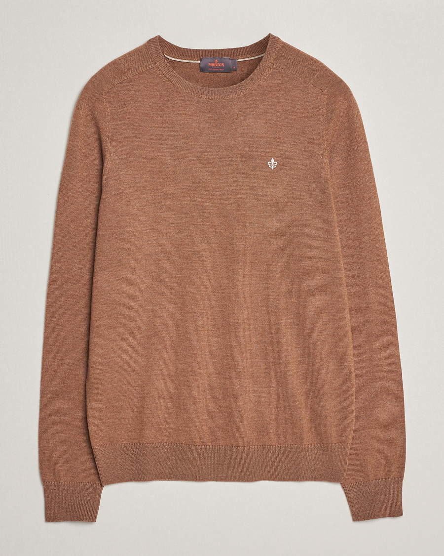 Men | Sweaters & Knitwear | Morris | Merino Crew Neck Pullover Camel