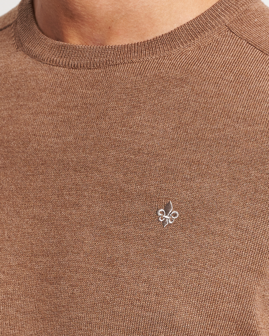 Men | Sweaters & Knitwear | Morris | Merino Crew Neck Pullover Camel