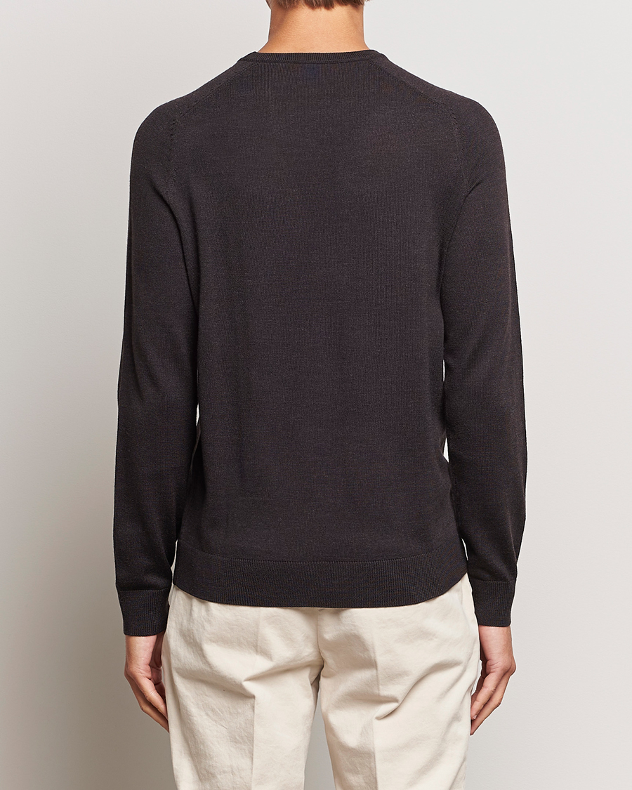 Men | Sweaters & Knitwear | Morris | Merino Crew Neck Pullover Brown