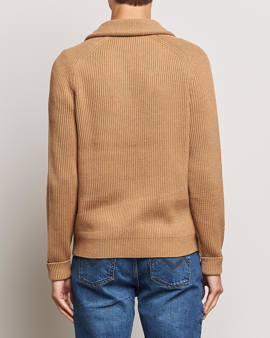 Men | Sweaters & Knitwear | Morris | Brayden Shawl Cardigan Camel