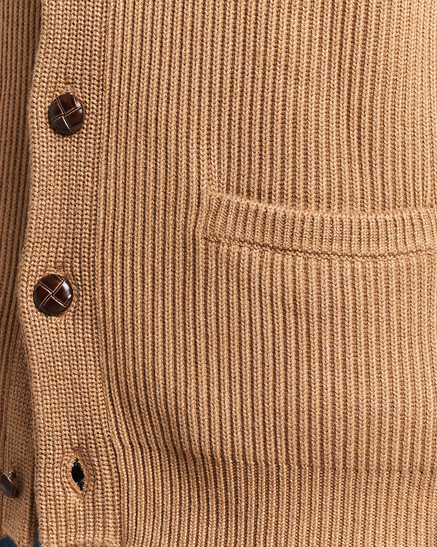 Men | Sweaters & Knitwear | Morris | Brayden Shawl Cardigan Camel