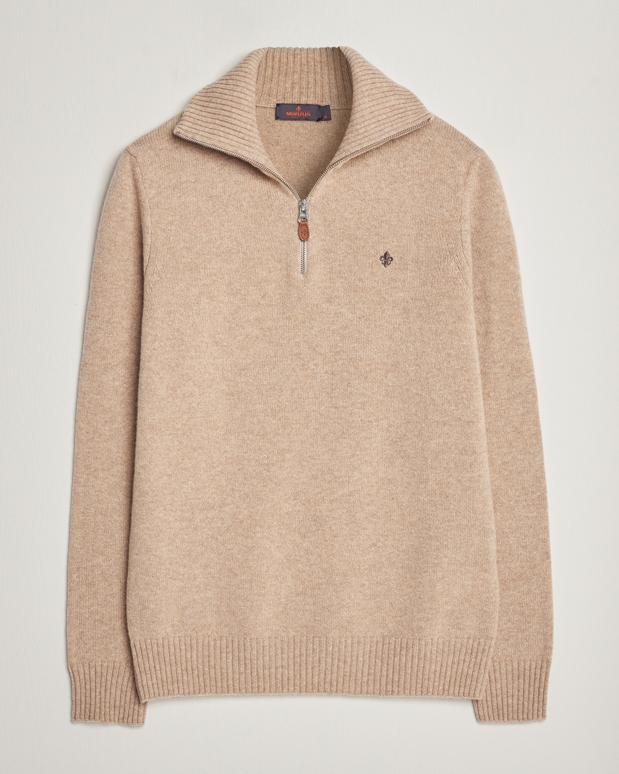 Men | Sweaters & Knitwear | Morris | Newton Half Zip Khaki