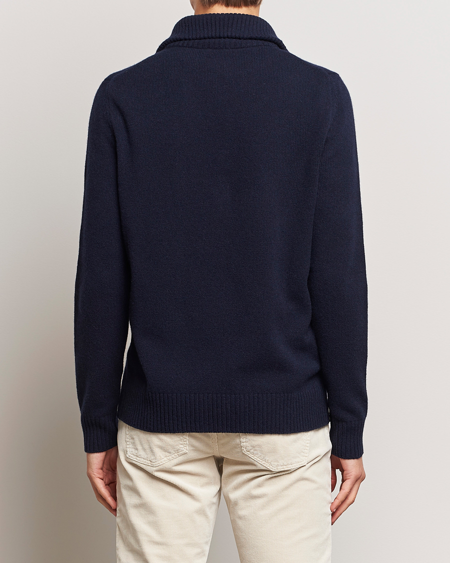 Men | Sweaters & Knitwear | Morris | Newton Half Zip Navy