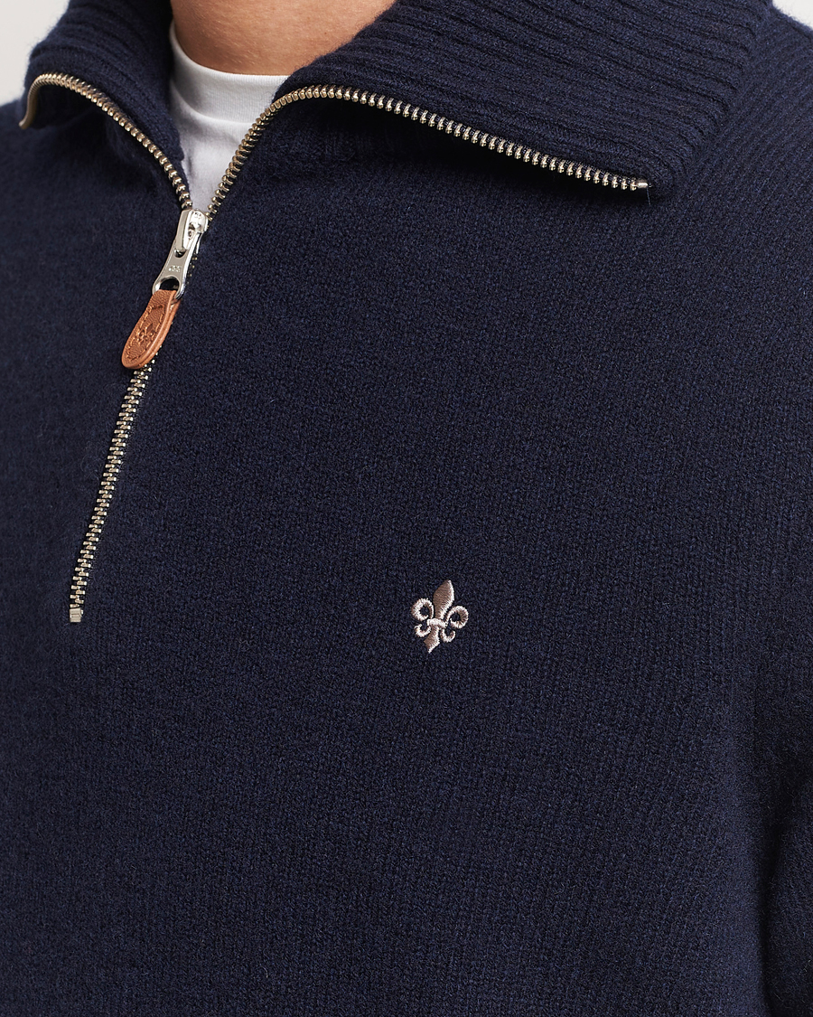 Men | Sweaters & Knitwear | Morris | Newton Half Zip Navy