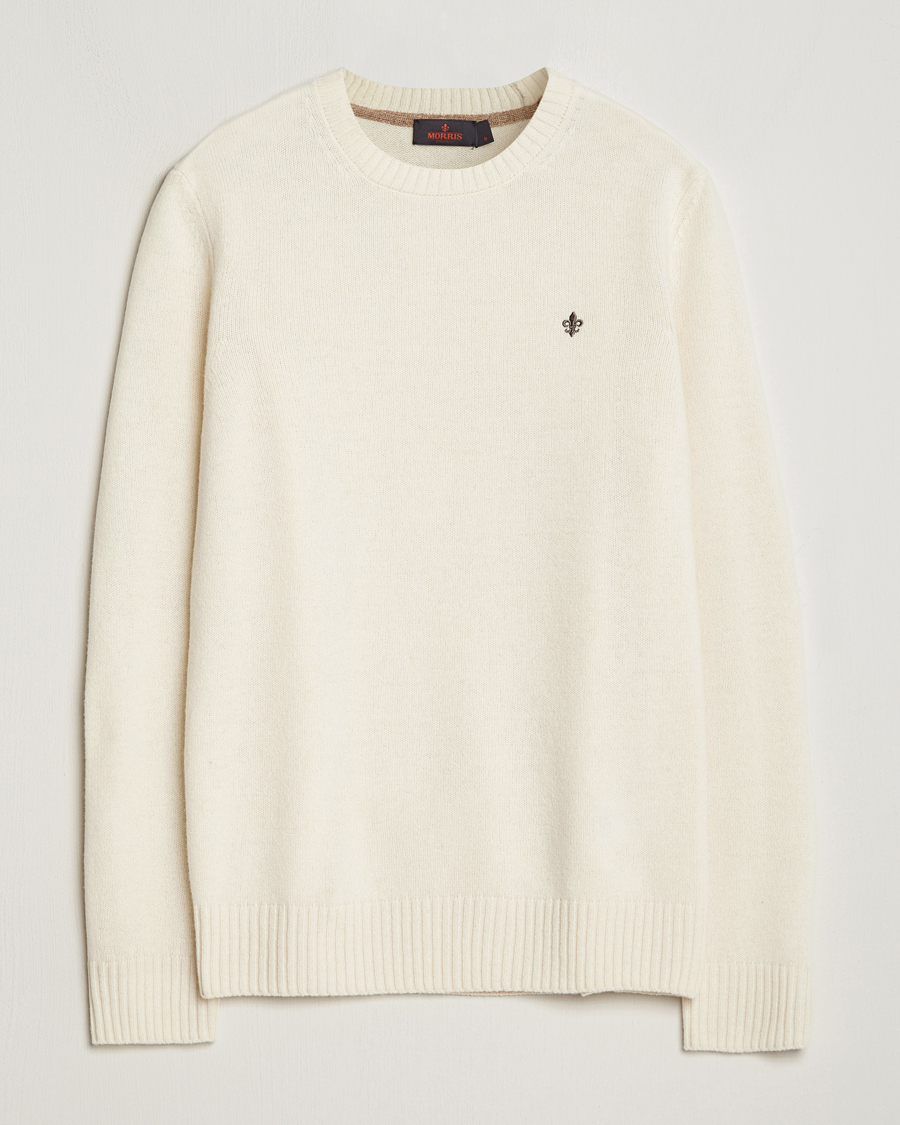Men | Sweaters & Knitwear | Morris | Newton Crew Neck Off White