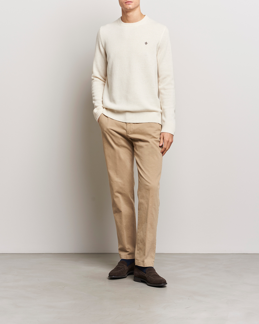 Men | Sweaters & Knitwear | Morris | Newton Crew Neck Off White